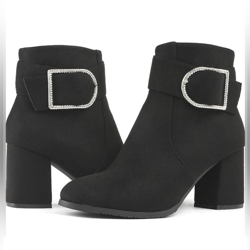 NIB DREAM PAIRS Women's Emmy Black High Heel Ankle Bootie